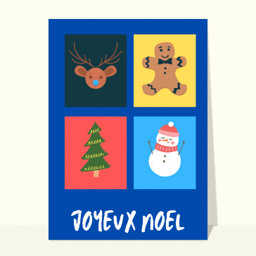 Renne et bonhomme de neige pour No&euml;l festif