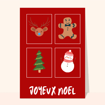 Renne joyeux et sapins festifs pour No&euml;ls