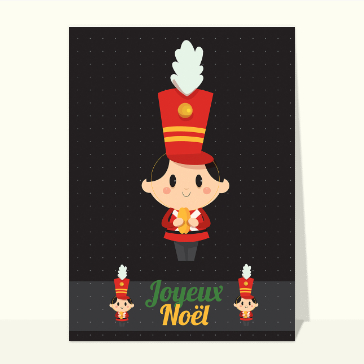 Joyeux No&euml;l avec un petit soldat dor&eacute;