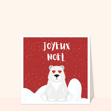 Ours polaire mignon pour un No&euml;l joyeux