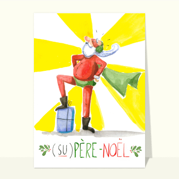 ( Su ) P&egrave;re No&euml;l en cale&ccedil;on d&eacute;cal&eacute;