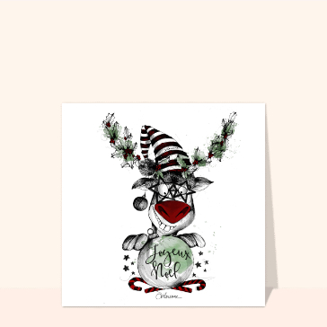 Renne hilarant pour un No&euml;l d&eacute;cal&eacute;