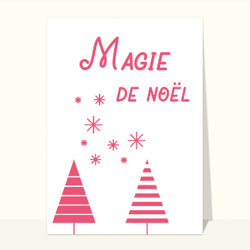 Magie de No&euml;l avec sapins stylis&eacute;s