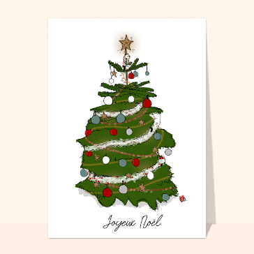 Sapin minimaliste avec d&eacute;corations color&eacute;es