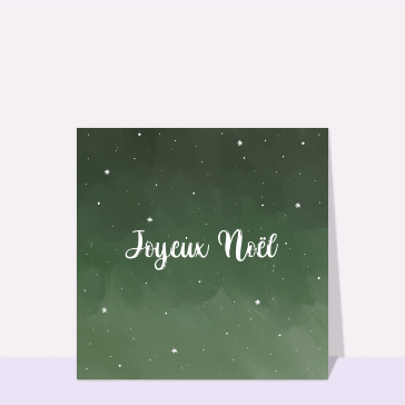 Joyeux No&euml;l sur fond vert &eacute;toil&eacute;