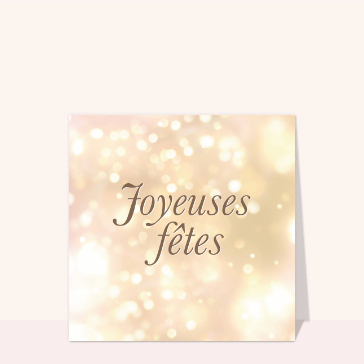 Joyeuses f&ecirc;tes sur fond lumineux minimaliste