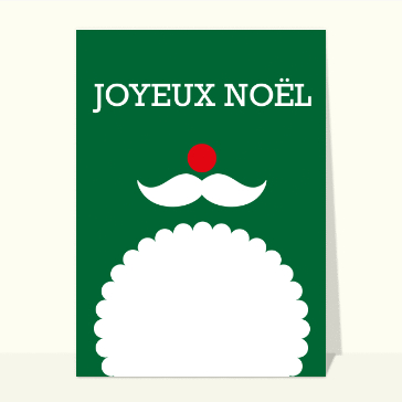 Sourire festif du P&egrave;re No&euml;l minimaliste