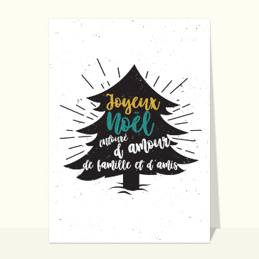 Joyeux No&euml;l entour&eacute; d'amour et d'amiti&eacute;