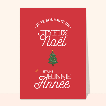 Joyeux No&euml;l avec sapin et &eacute;toiles dor&eacute;es