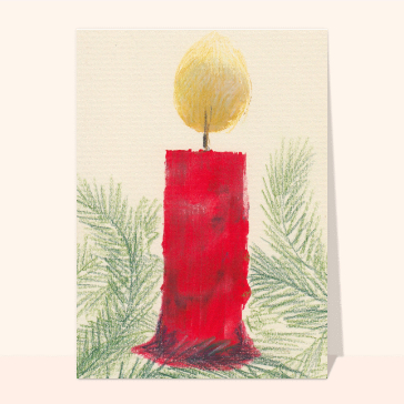 Bougie rouge et jaune pour un No&euml;lo festive