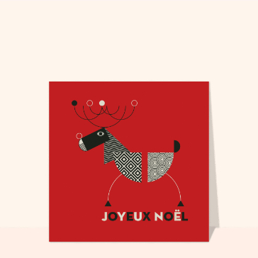 Renne graphique joyeux pour un No&euml;l festif