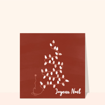 Sapin lumineux et Joyeux No&euml;l traditionnel