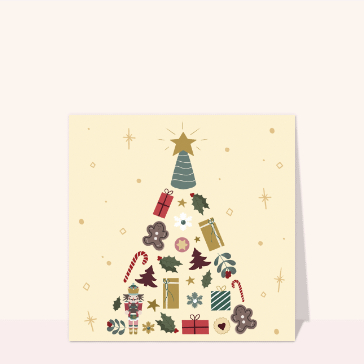Sapin joyeux avec douceurs et d&eacute;corations
