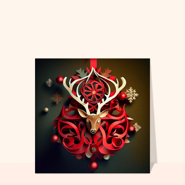 Renne d&eacute;coratif pour un No&euml;l chaleureux