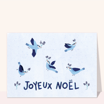 Oiseaux en vol pour un No&euml;l harmonieux