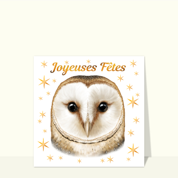 Hibou festif pour des joies de No&euml;l
