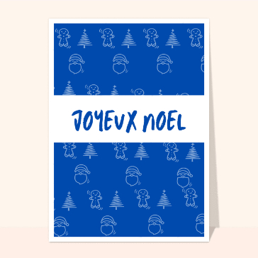Joyeux No&euml;l avec sapins et bonhommes de neige
