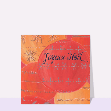 Joyeux No&euml;l avec boules color&eacute;es festives