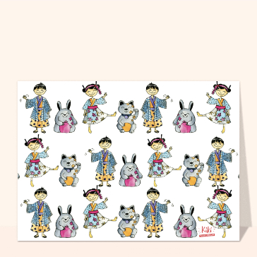 Enfants et animaux en tenue traditionnelle