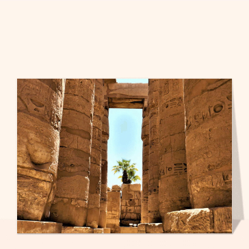 Temples anciens et palmiers d'&Eacute;gypte