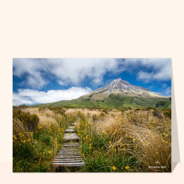 Mont Taranaki : chemin &agrave; travers la nature