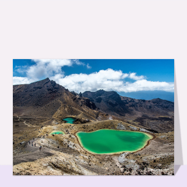 Lacs turquoise du parc national Tongariro