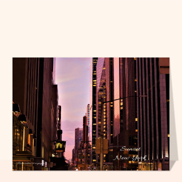 Coucher de soleil pastel &agrave; New York