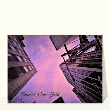 Coucher de soleil vibrant &agrave; New York