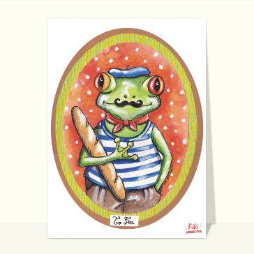 La grenouille parisienne avec sa baguette