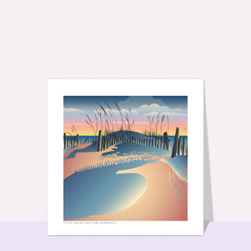 Plage envo&ucirc;tante aux couleurs du cr&eacute;puscule
