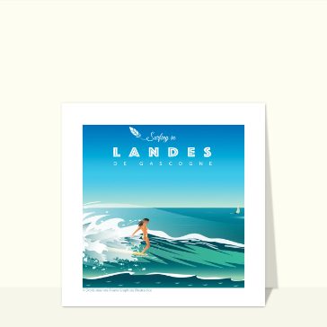 Surf dans les Landes de Gascogne en beaut&eacute;