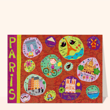 Les symboles iconiques de Paris en couleur