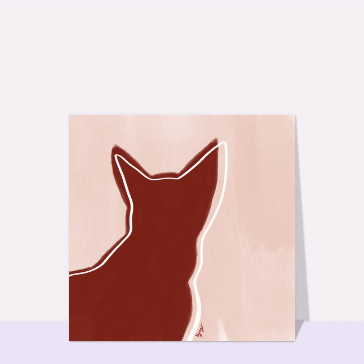 Silhouette de chat contre un fond pastel