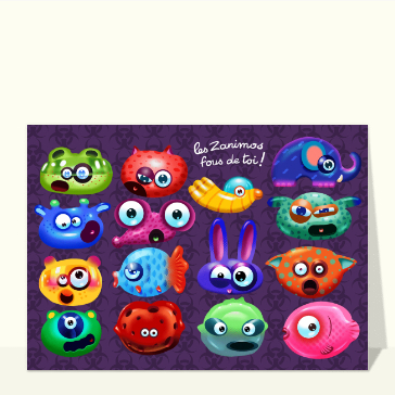 Zanimos amusants en couleurs vibrantes
