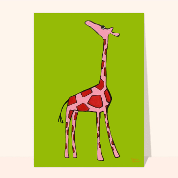 Girafe color&eacute;e sur fond vibrant