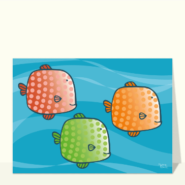 Petits poissons dans l'oc&eacute;an color&eacute;