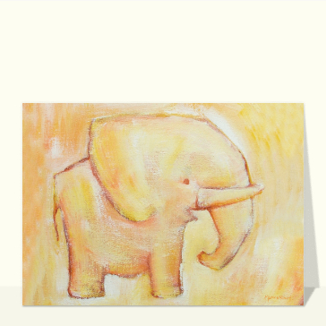 &Eacute;l&eacute;phant pastel sur fond chaleureux