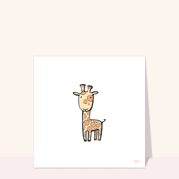 Girafe color&eacute;e au regard p&eacute;tillant