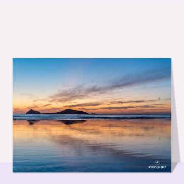 Reflets d'un coucher de soleil sur l'oc&eacute;an