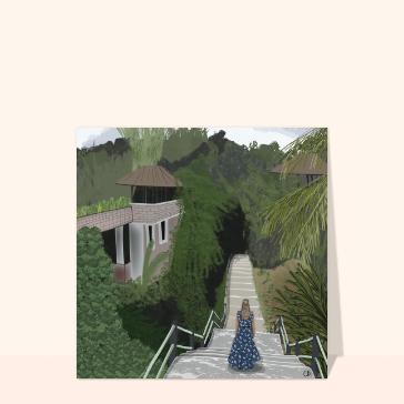 Promenade sereine dans la verdure luxuriante