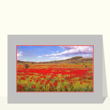 Champ de coquelicots sous un ciel d'&eacute;t&eacute;
