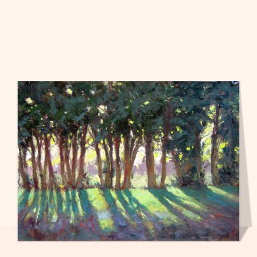 Lumi&egrave;res dans la for&ecirc;t au lever du jour