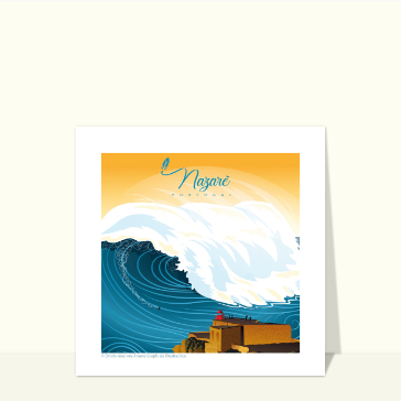 Vagues puissantes de Nazar&eacute; &agrave; immortaliser