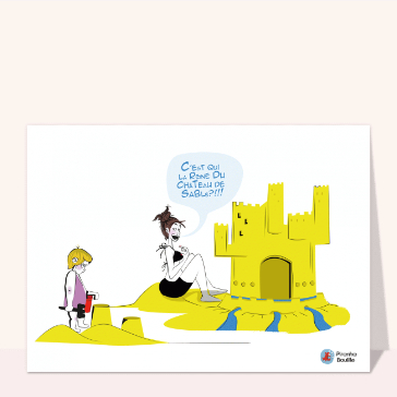 Reine du ch&acirc;teau de sable en vacances