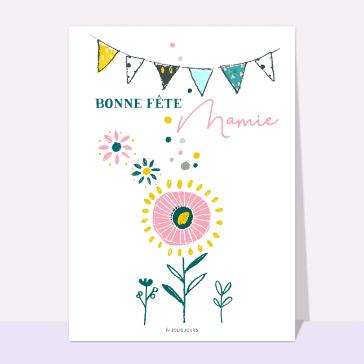 Soleil et fleurs pour une mamie aimante