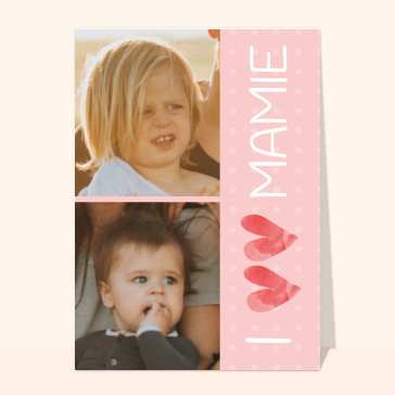 Mamie ch&eacute;rie avec des c&oelig;urs tendres
