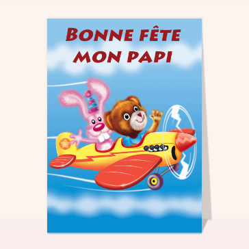En plein ciel avec mon super papi
