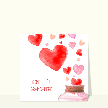 Coeurs d'amour pour un grand-p&egrave;re cher