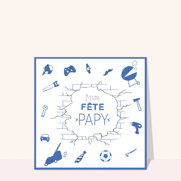 Bonne f&ecirc;te Papy avec des outils amusants