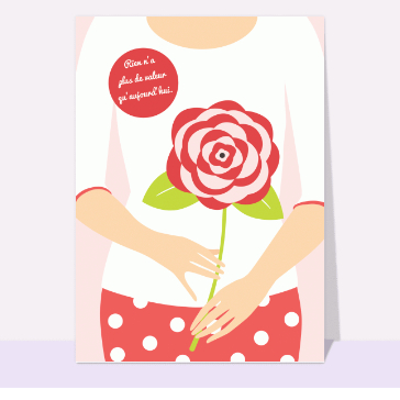 Une rose pour c&eacute;l&eacute;brer ma maman ch&eacute;rie